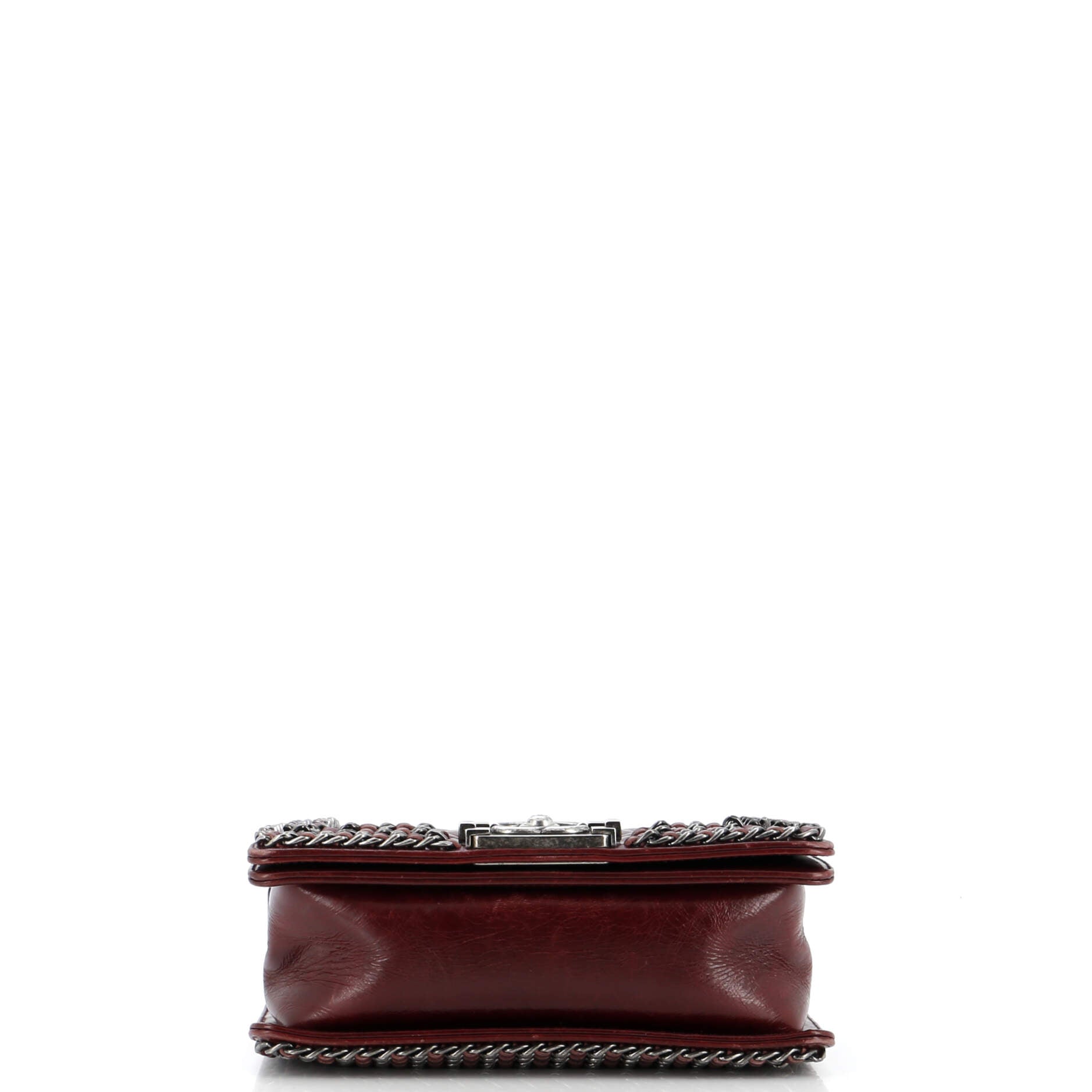 Chanel Chained Boy Flap Bag Quilted Glazed Calfskin Small