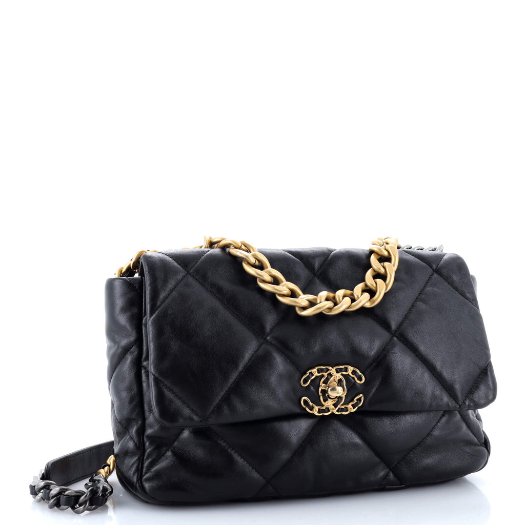 Chanel 19 Flap Bag Quilted Leather Large