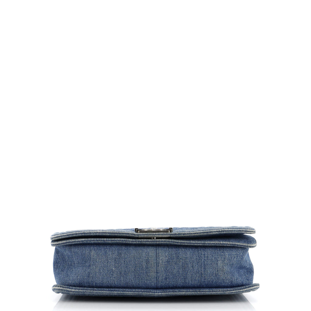 Chanel Boy Flap Bag Quilted Denim Large