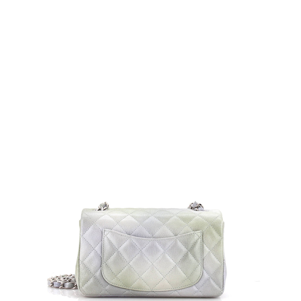 Chanel Classic Single Flap Bag Quilted Ombre Metallic Goatskin Mini