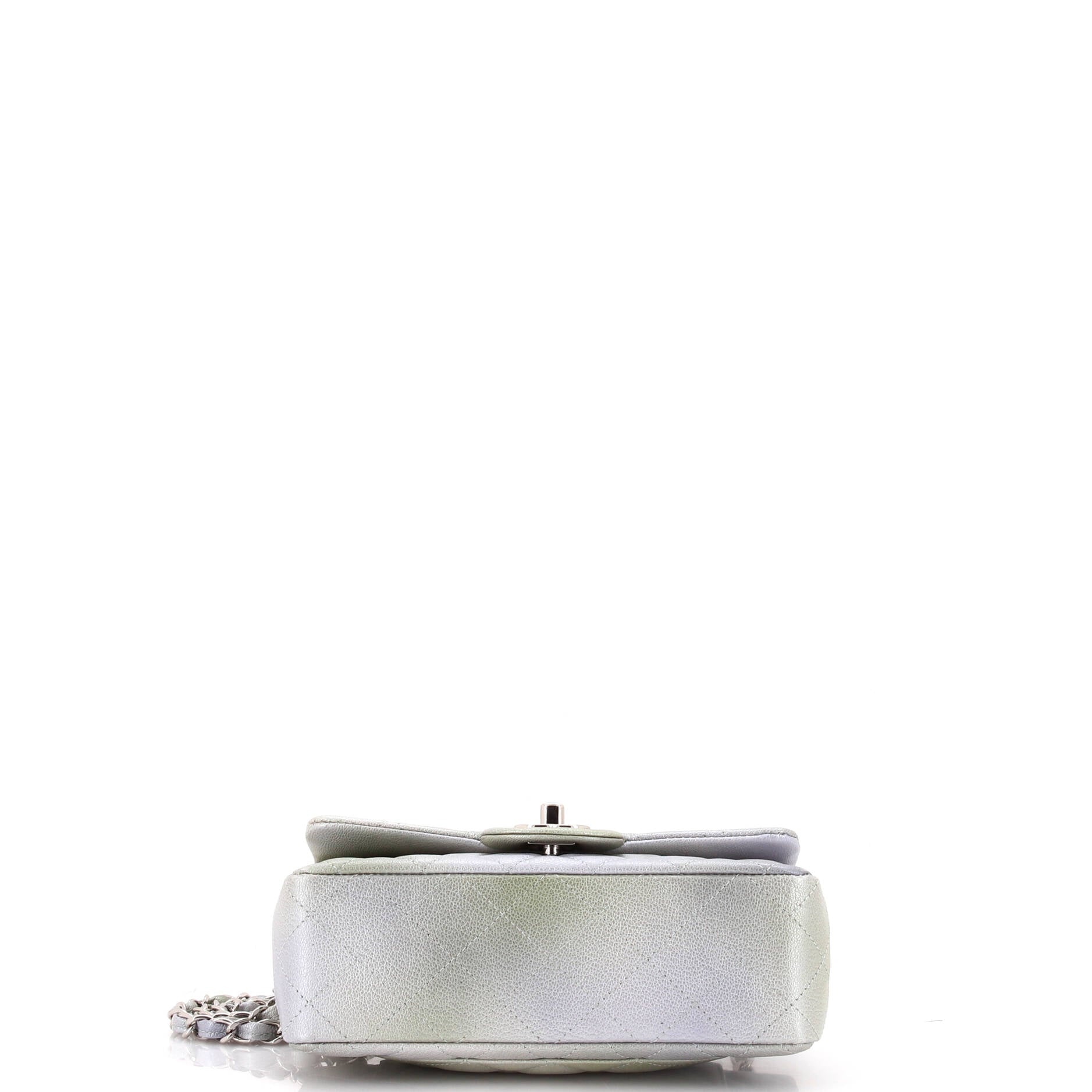 Chanel Classic Single Flap Bag Quilted Ombre Metallic Goatskin Mini