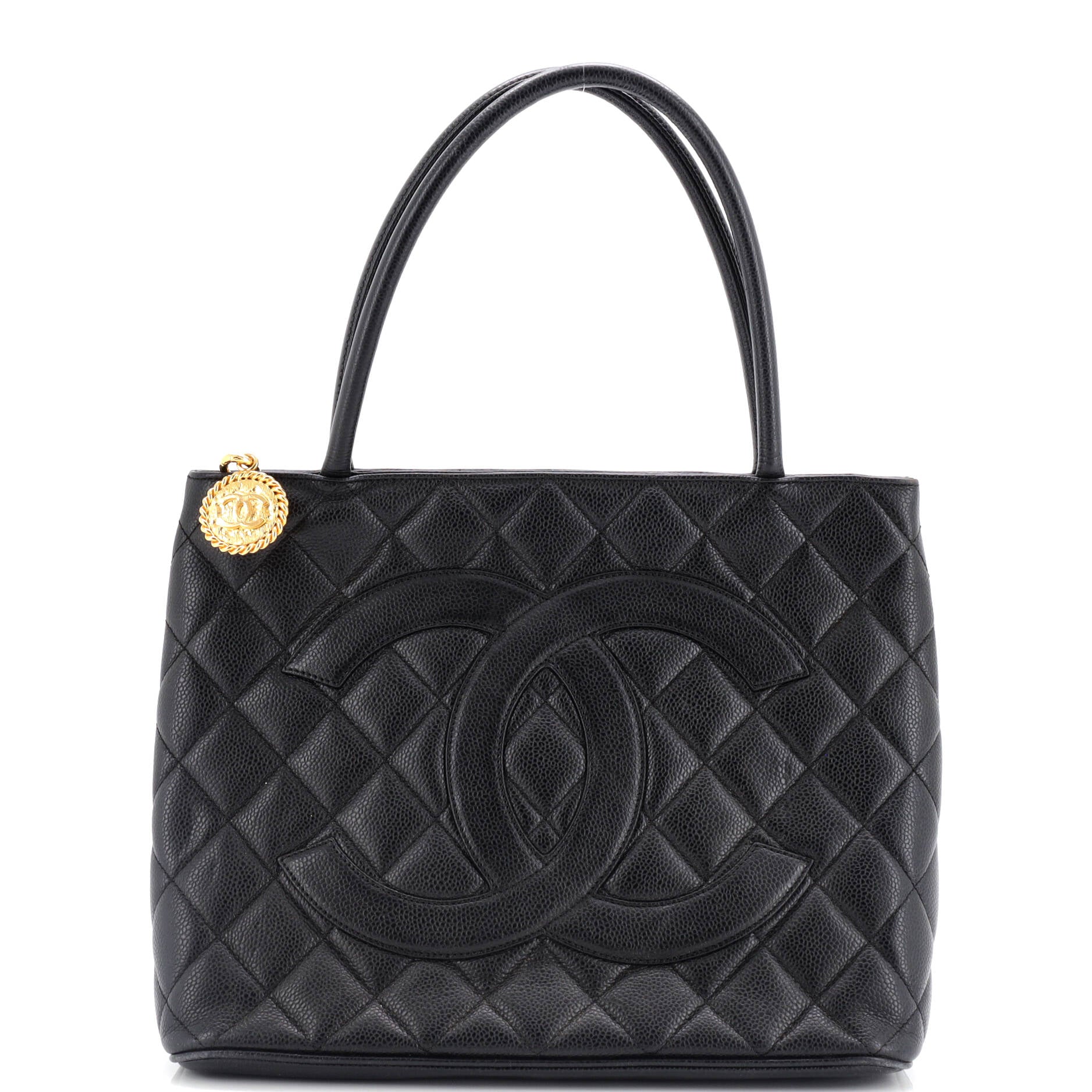 Chanel Medallion Tote Quilted Caviar
