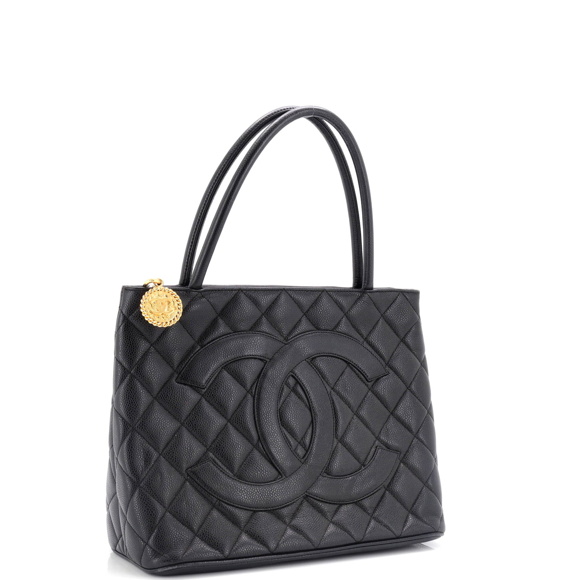 Chanel Medallion Tote Quilted Caviar