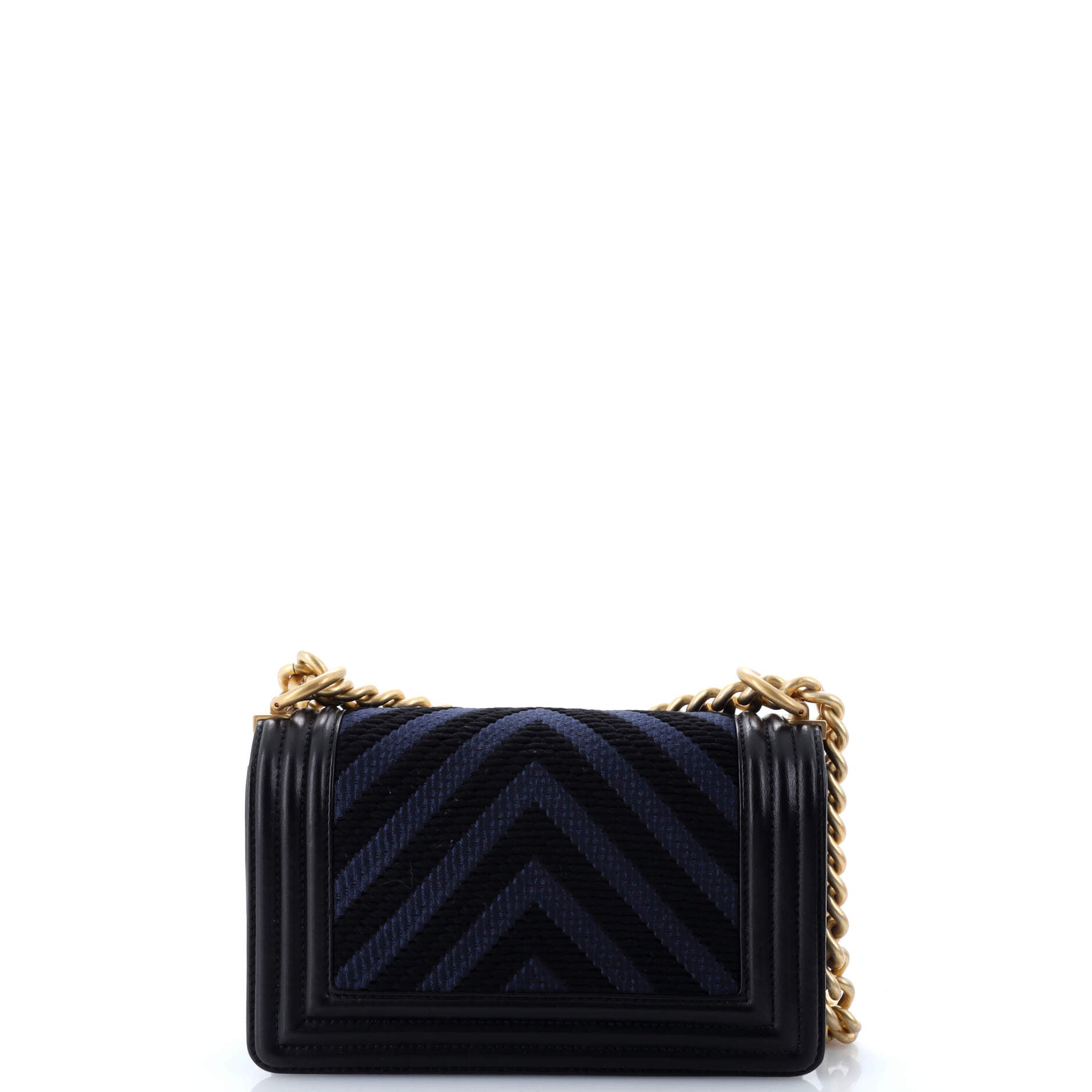 Chanel Boy Flap Bag Braided Chevron Calfskin and Lambskin Small