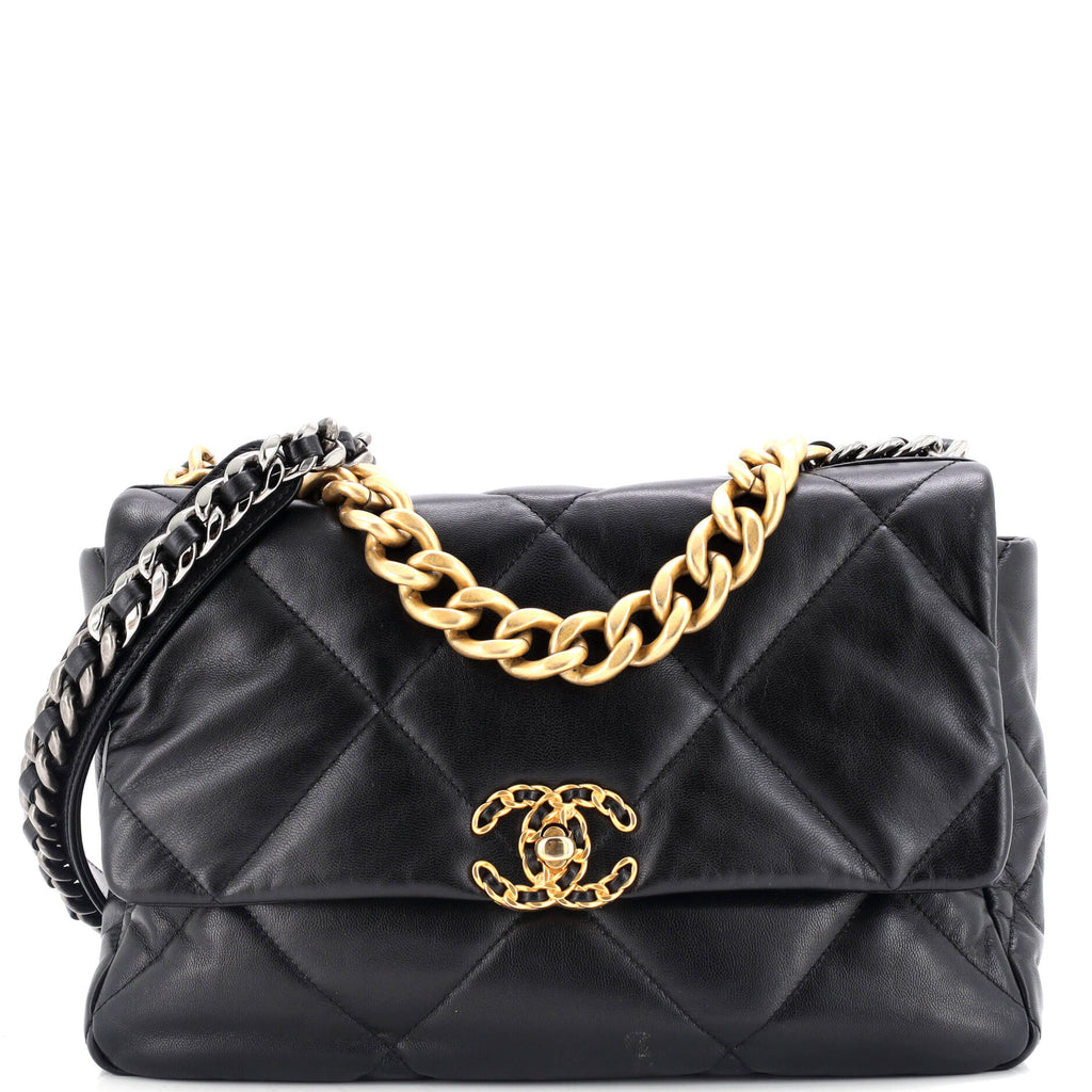 Chanel 19 Flap Bag Quilted Leather Large