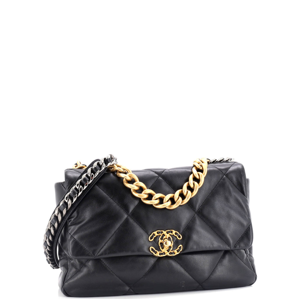 Chanel 19 Flap Bag Quilted Leather Large