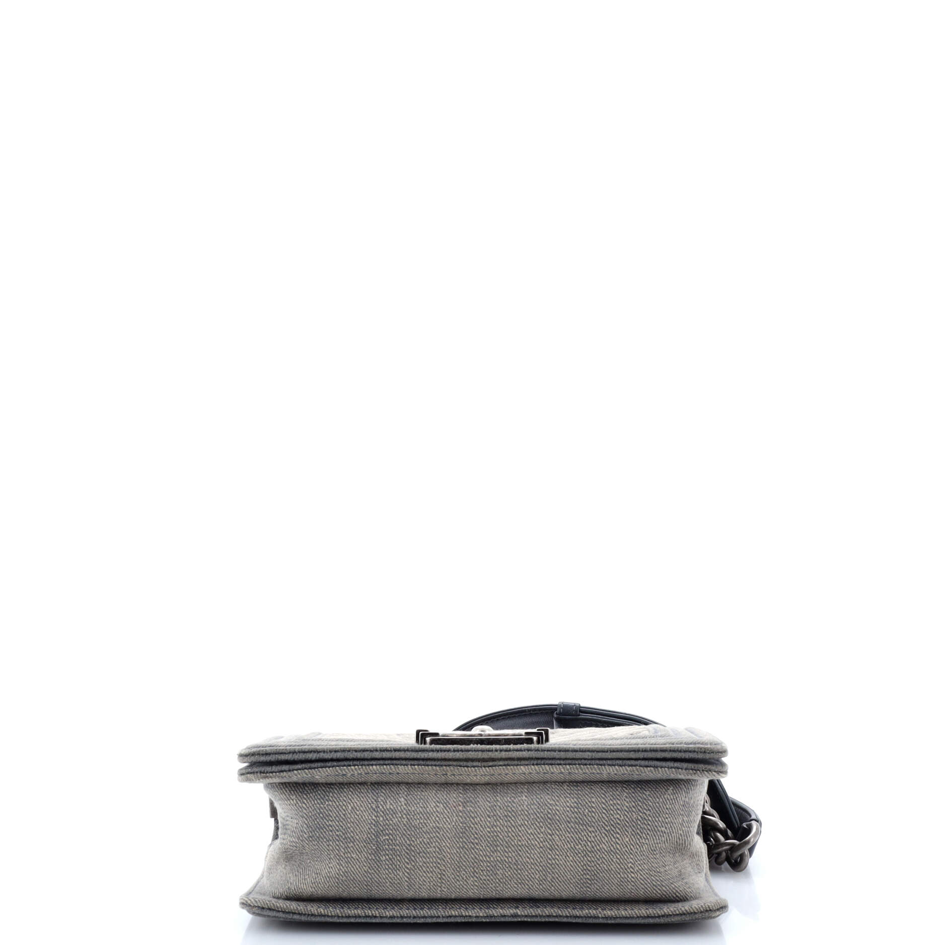 Chanel Boy Flap Bag Chevron Denim Small