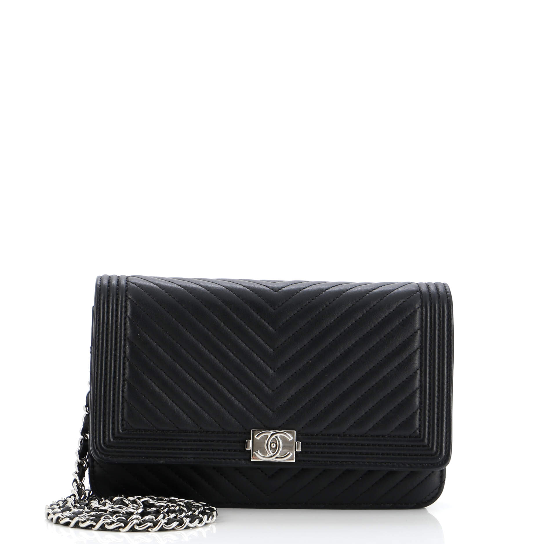 Chanel Boy Wallet on Chain Chevron Lambskin