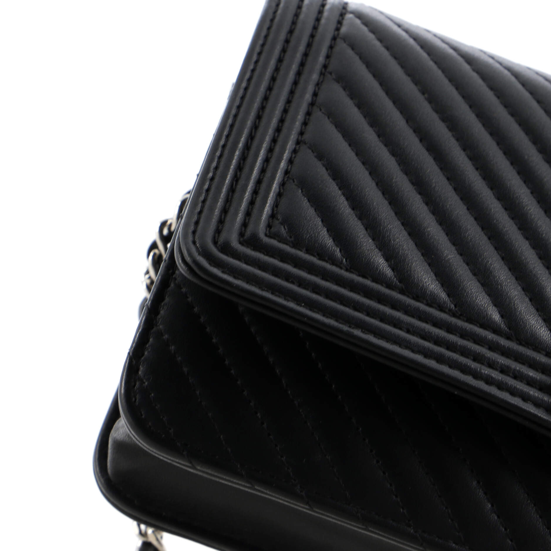 Chanel Boy Wallet on Chain Chevron Lambskin