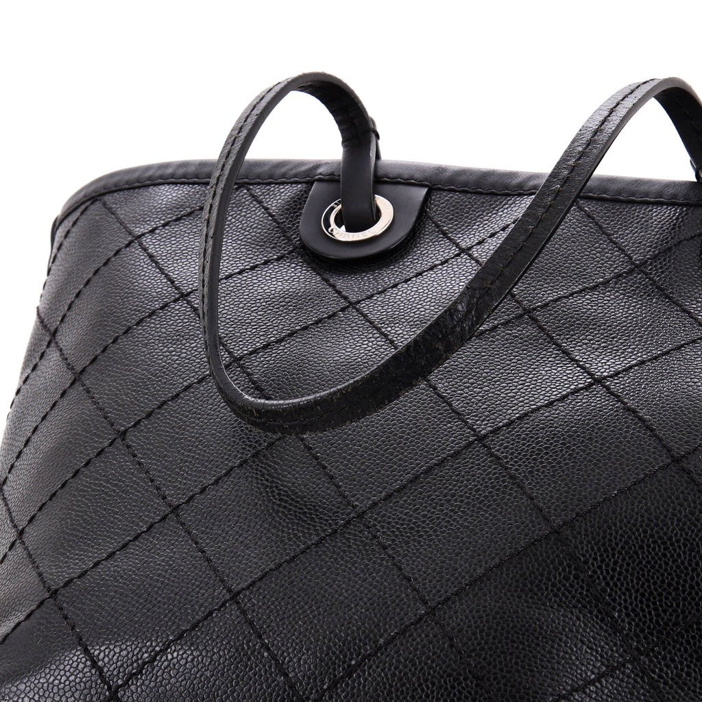 Chanel Fever Tote Quilted Caviar Medium