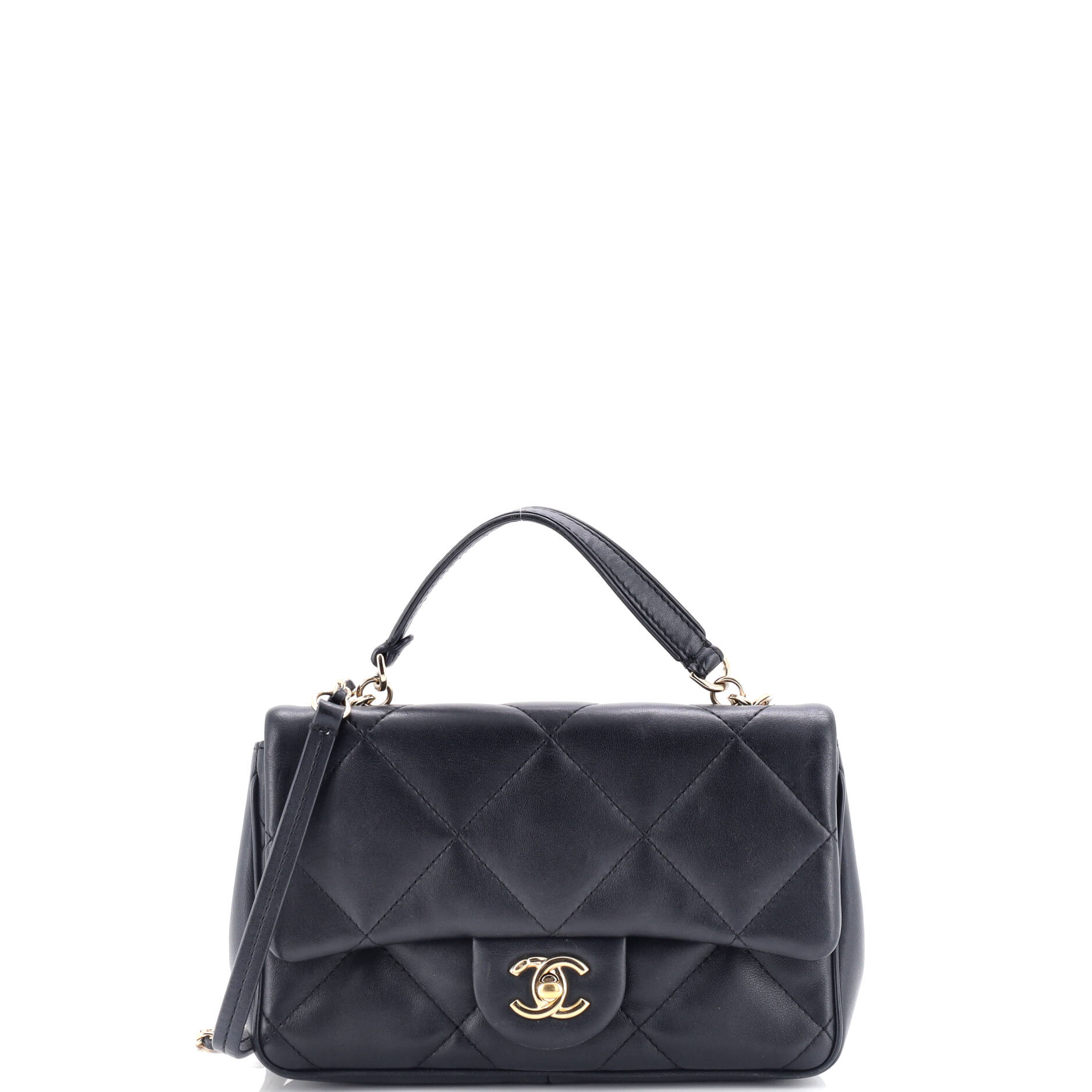 Chanel Easy Carry NM Flap Bag Quilted Lambskin Small