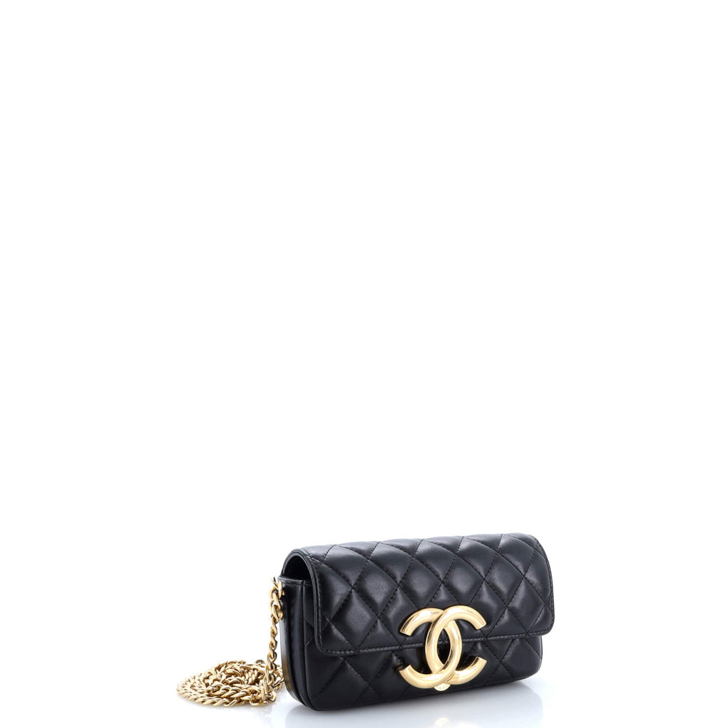 Chanel Giant CC Flap Baguette Bag Quilted Lambskin
