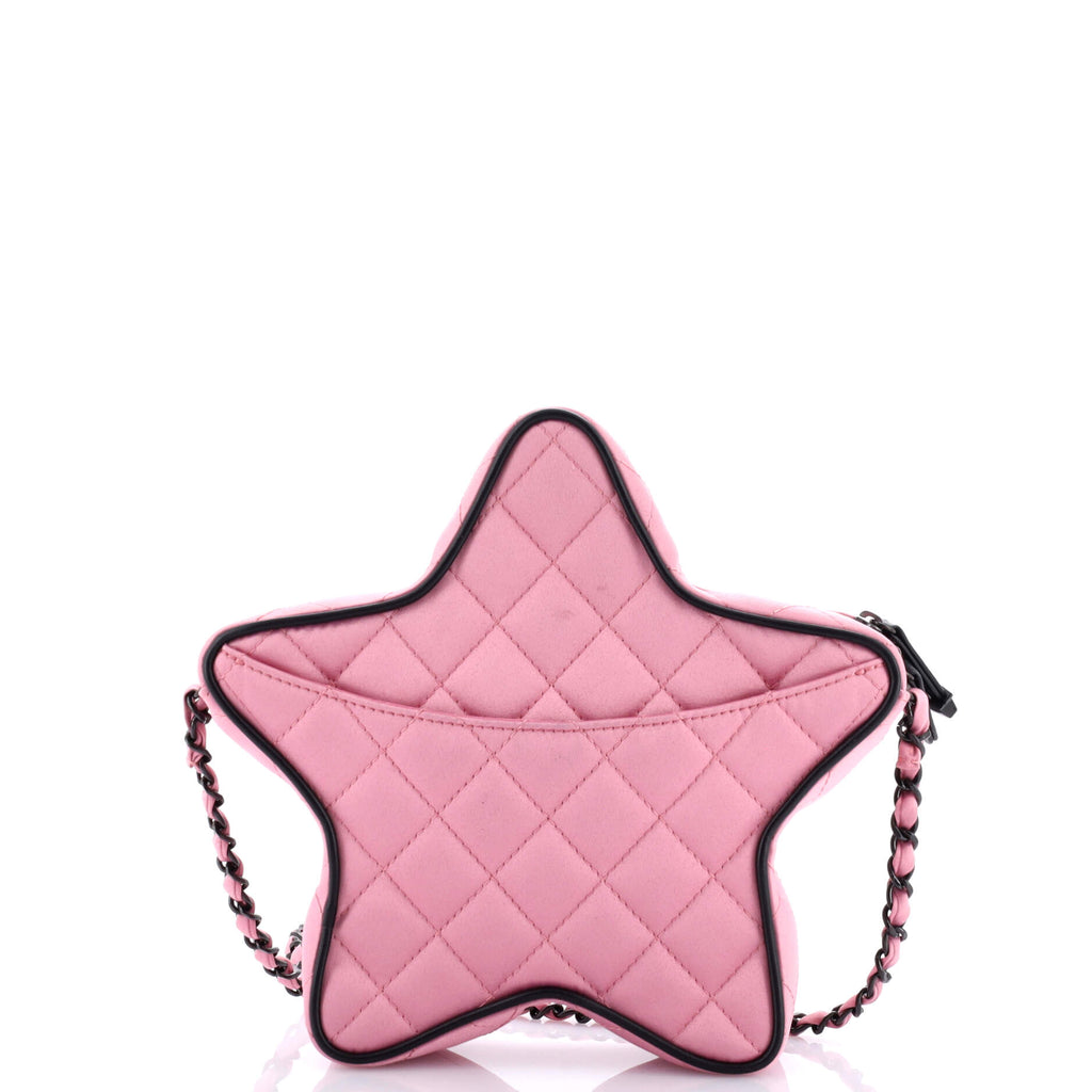 Chanel CC Walk of Fame Star Bag Quilted Satin