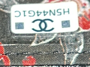 Chanel Textured CC Card Holder on Chain Quilted Shiny Calfskin