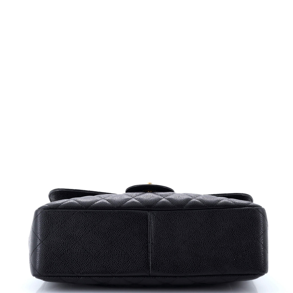 Chanel Classic Single Flap Bag Quilted Caviar Jumbo