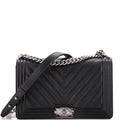 Chanel Boy Flap Bag Chevron Caviar New Medium