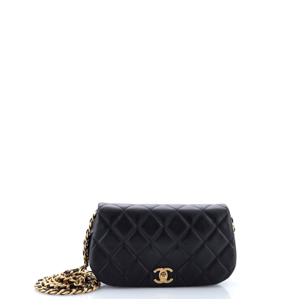 Chanel Coco Mail Clutch with Chain Quilted Calfskin