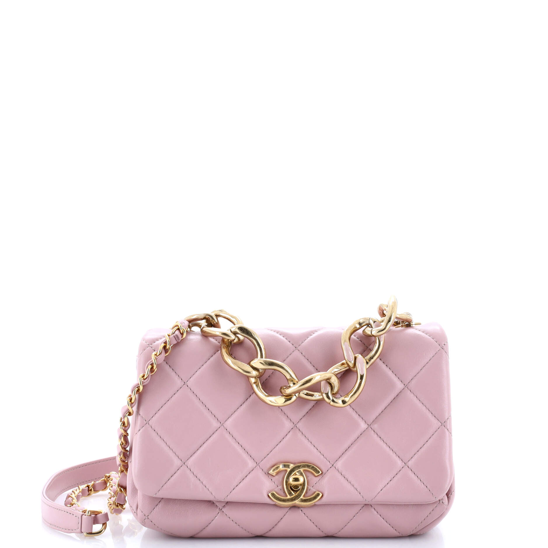Chanel Color Match Flap Bag Quilted Lambskin Small