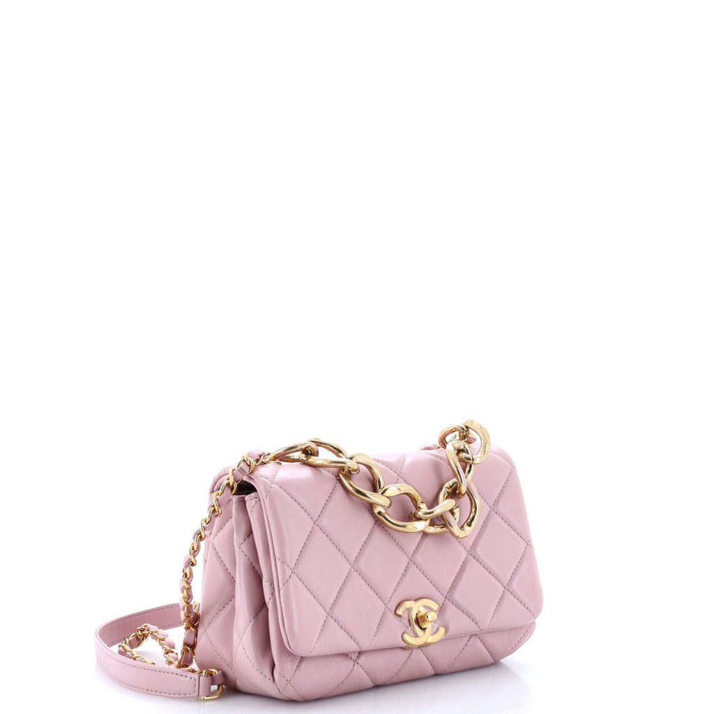 Chanel Color Match Flap Bag Quilted Lambskin Small