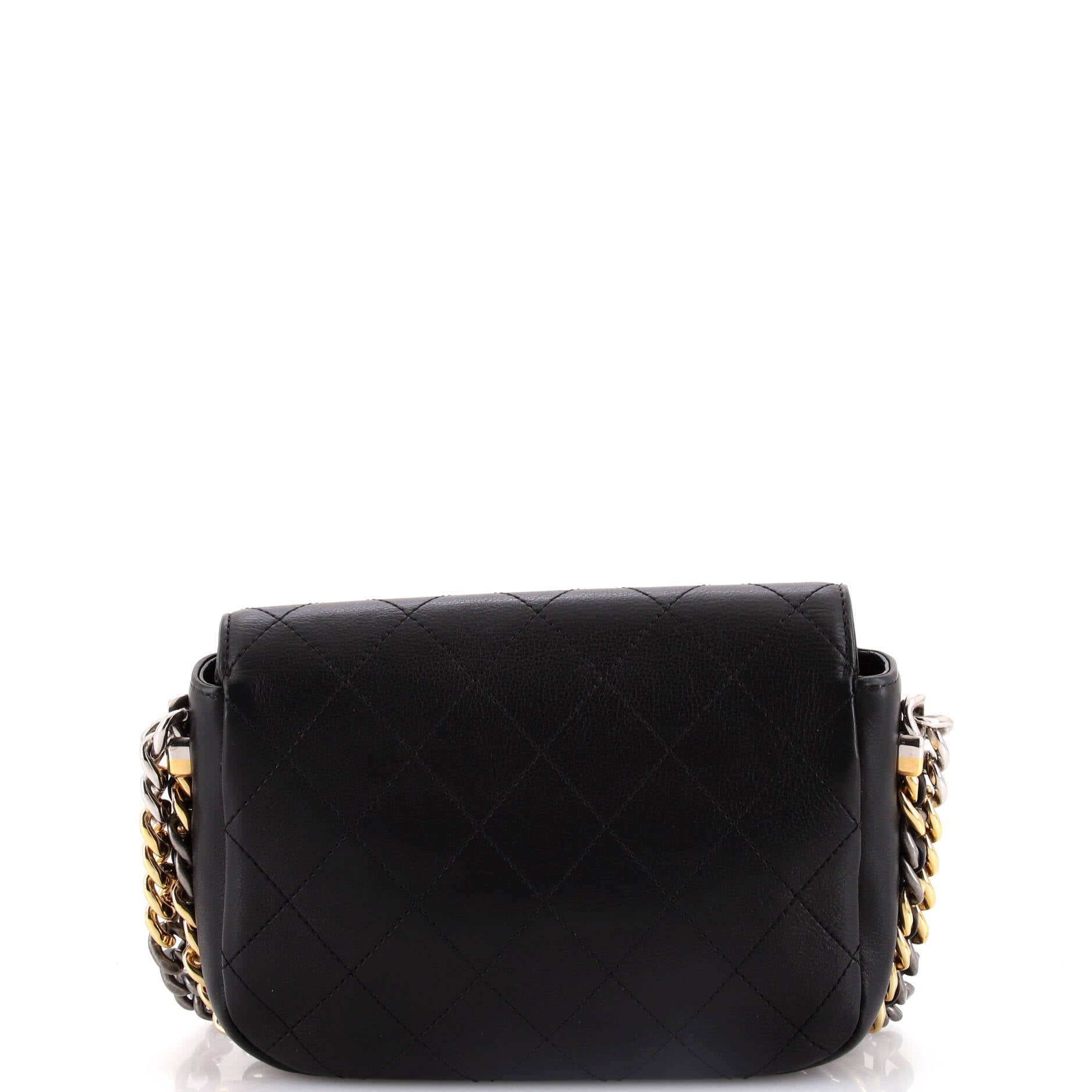 Chanel Two Tone Envelope Flap Bag Quilted Calfskin Medium