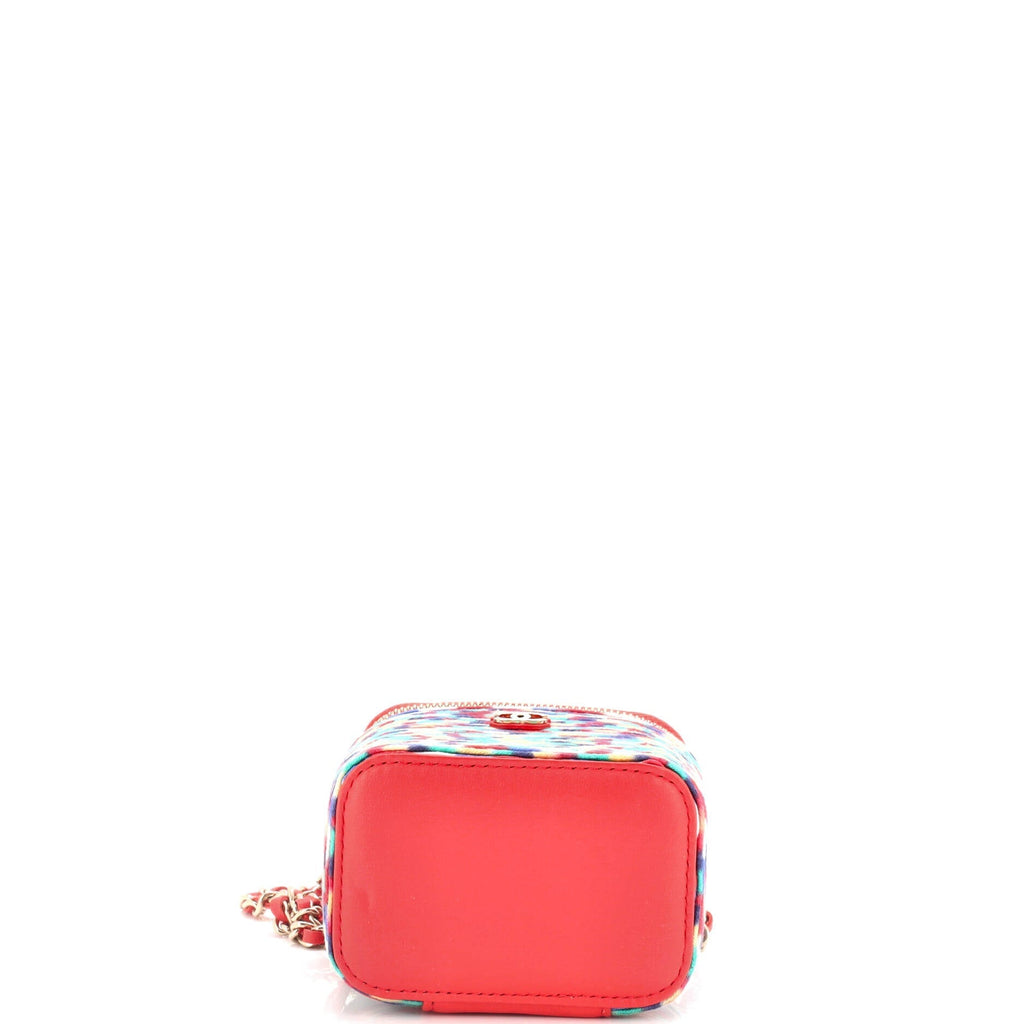 Chanel Classic Vanity Case with Chain Multicolor Embroidered Thread Mini