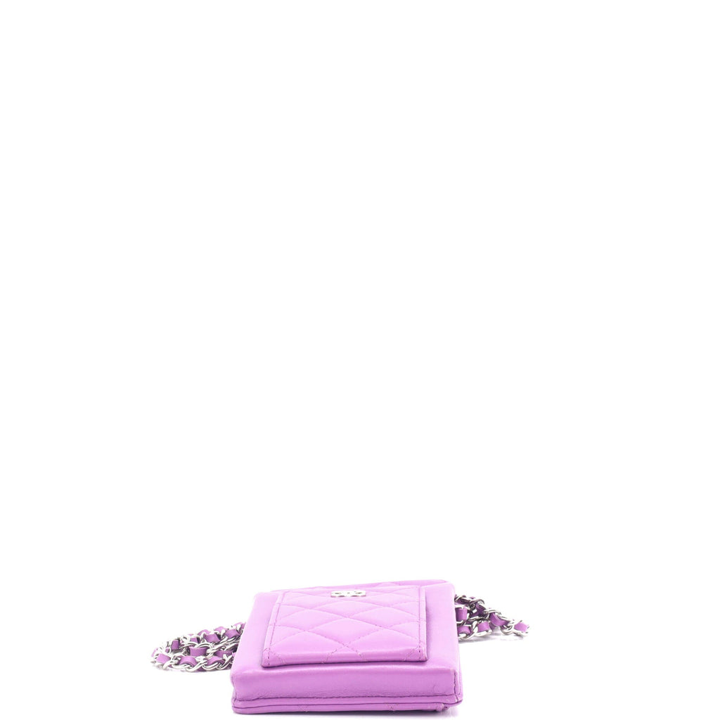 Chanel Phone Holder Crossbody Bag Quilted Lambskin