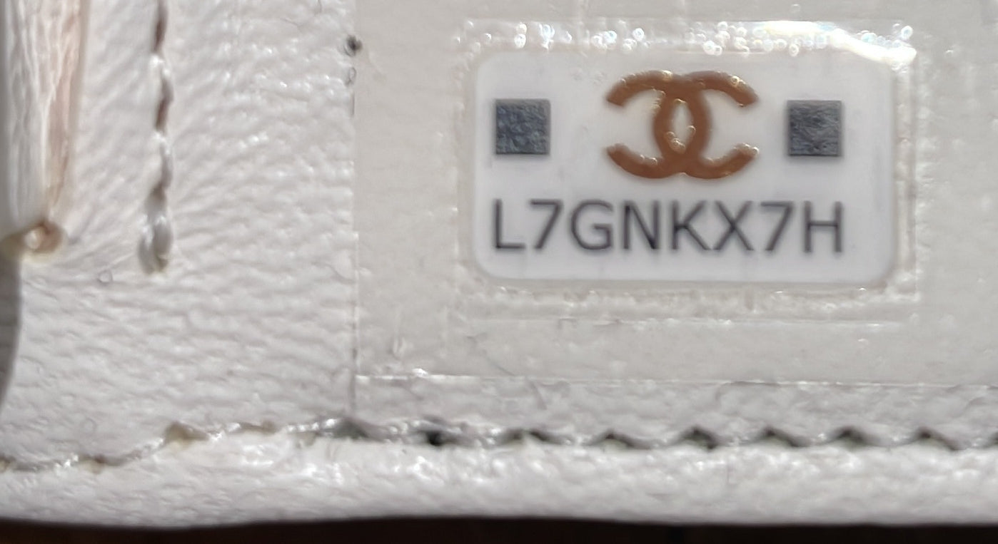 Chanel CC Book Card Holder with Chain Quilted Lambskin