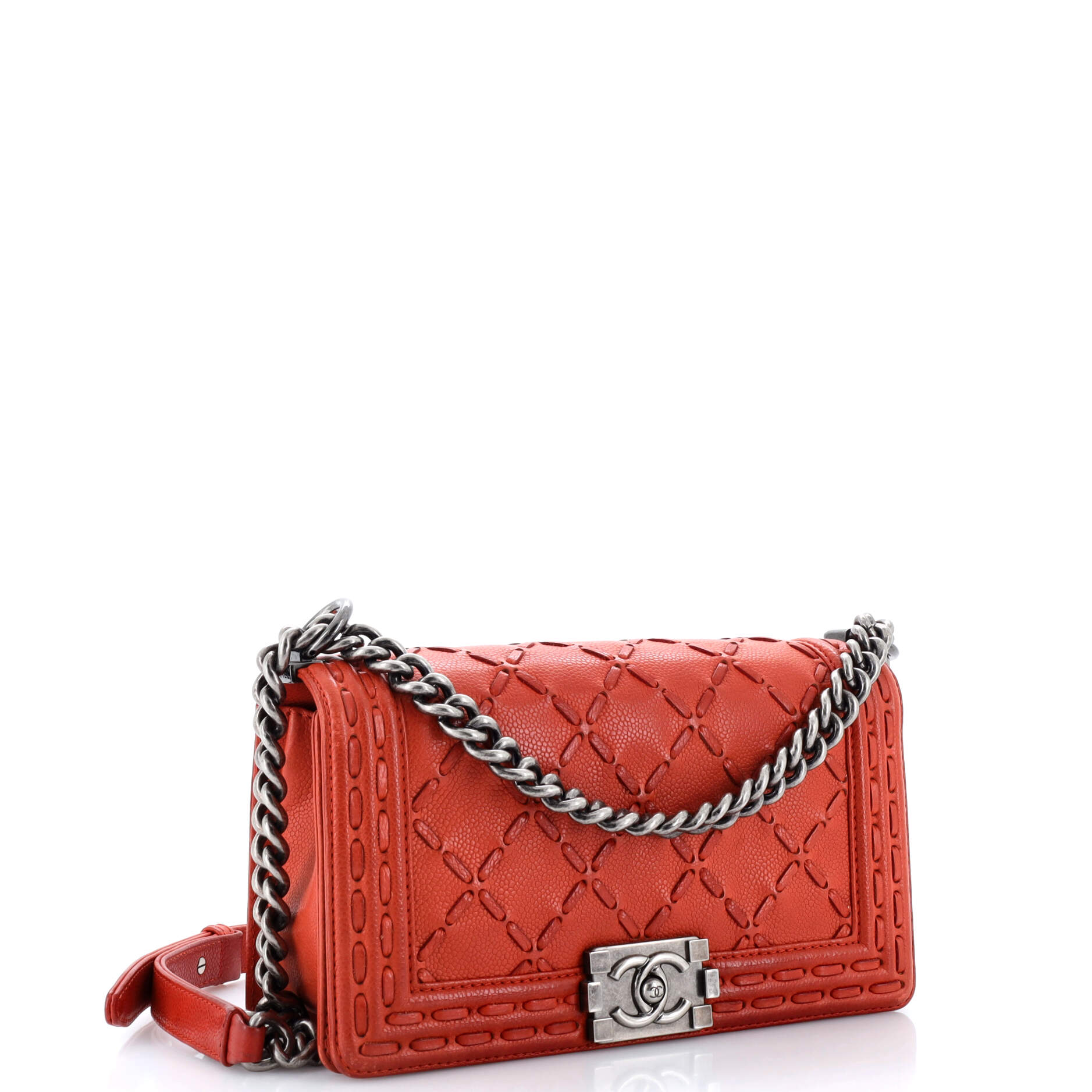 Chanel Paris-Dallas Boy Flap Bag Whipstitch Caviar Old Medium