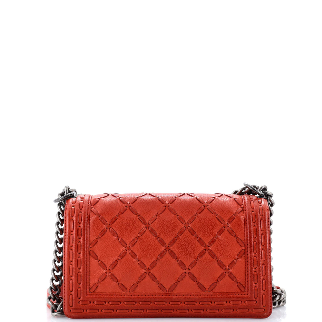 Chanel Paris-Dallas Boy Flap Bag Whipstitch Caviar Old Medium