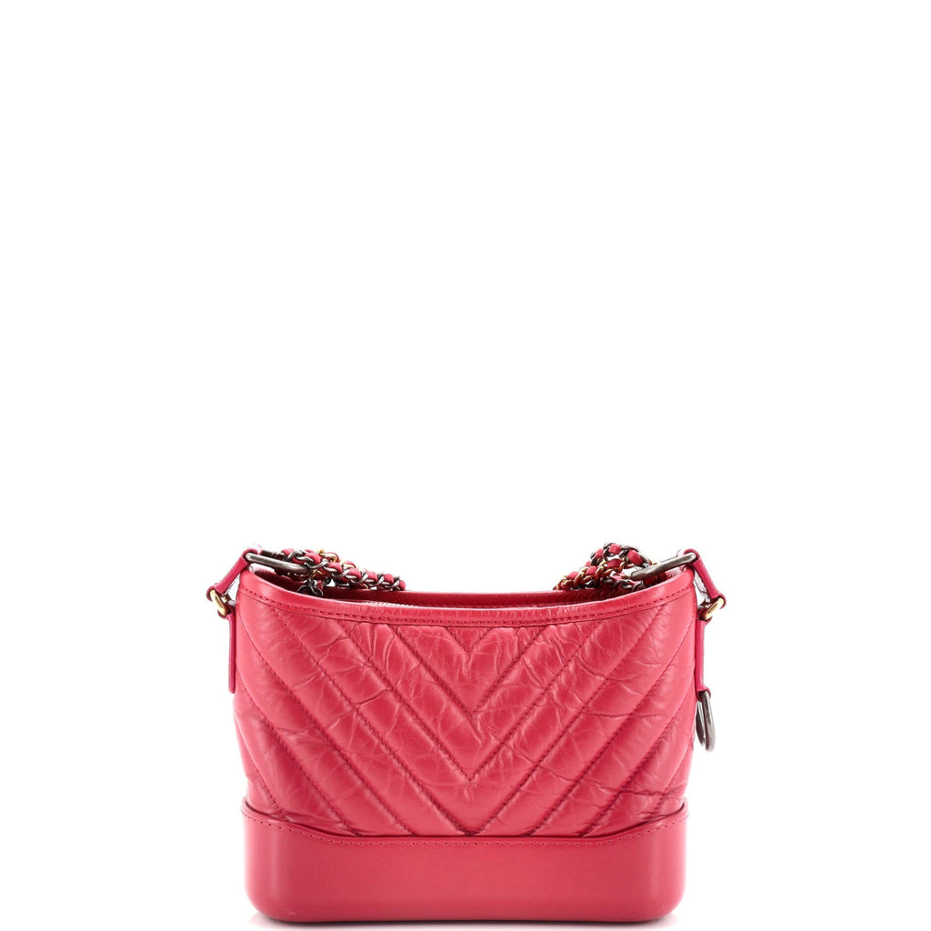 Chanel Gabrielle Hobo Chevron Aged Calfskin Small