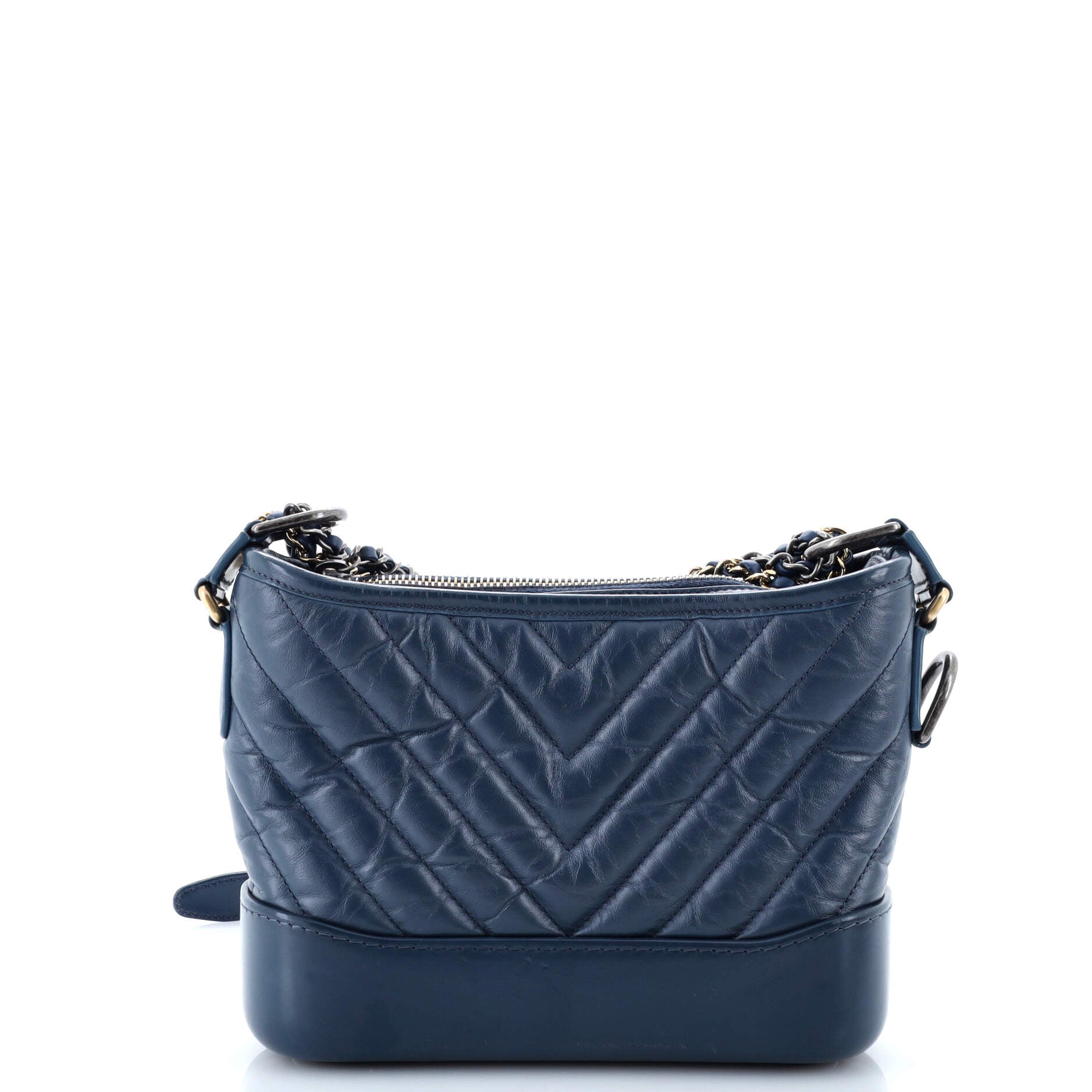 Chanel Gabrielle Hobo Chevron Aged Calfskin Small