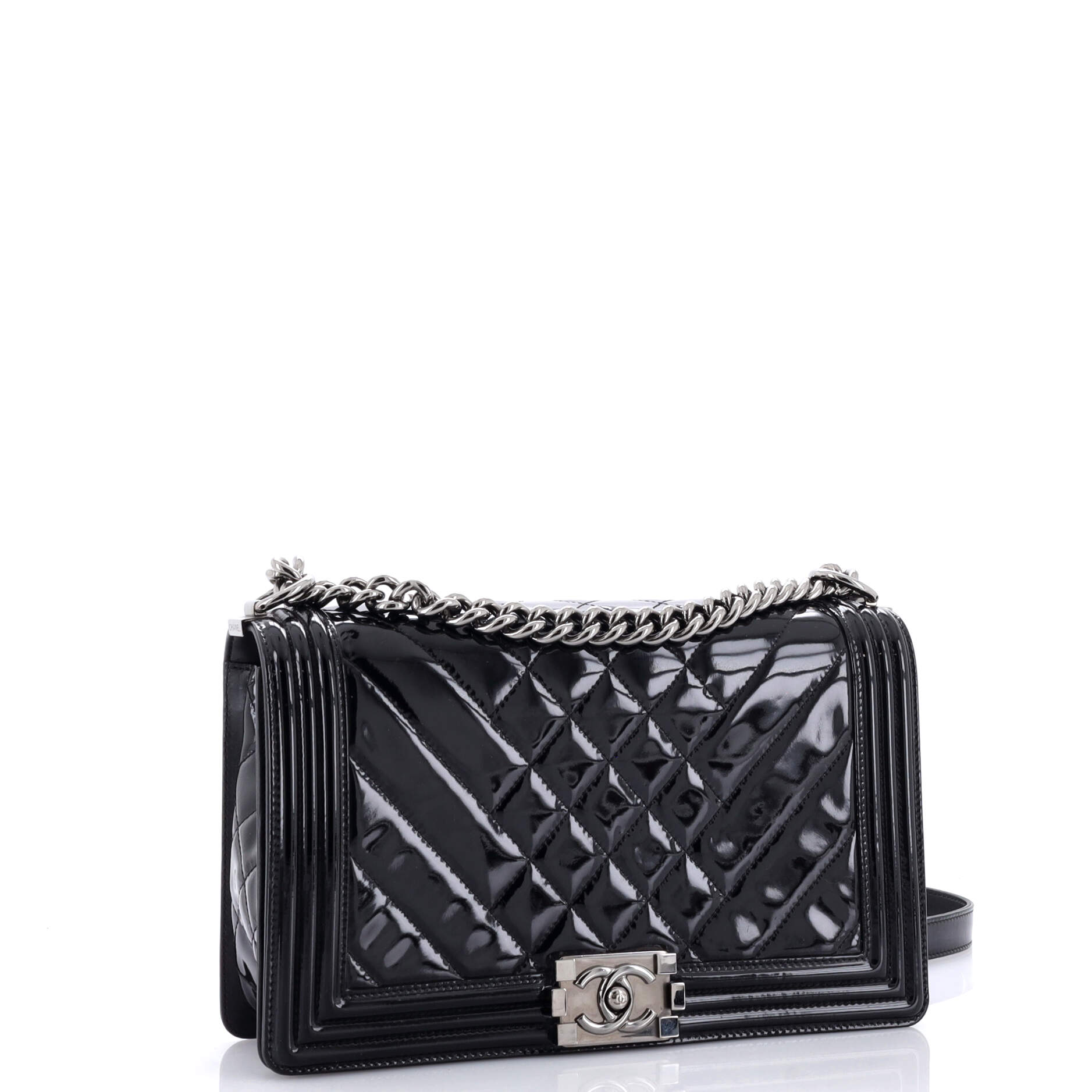 Chanel Boy Flap Bag Chevron  New Medium