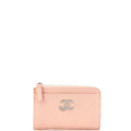 Chanel CC Stars Zip Around Card Holder Quilted Lambskin