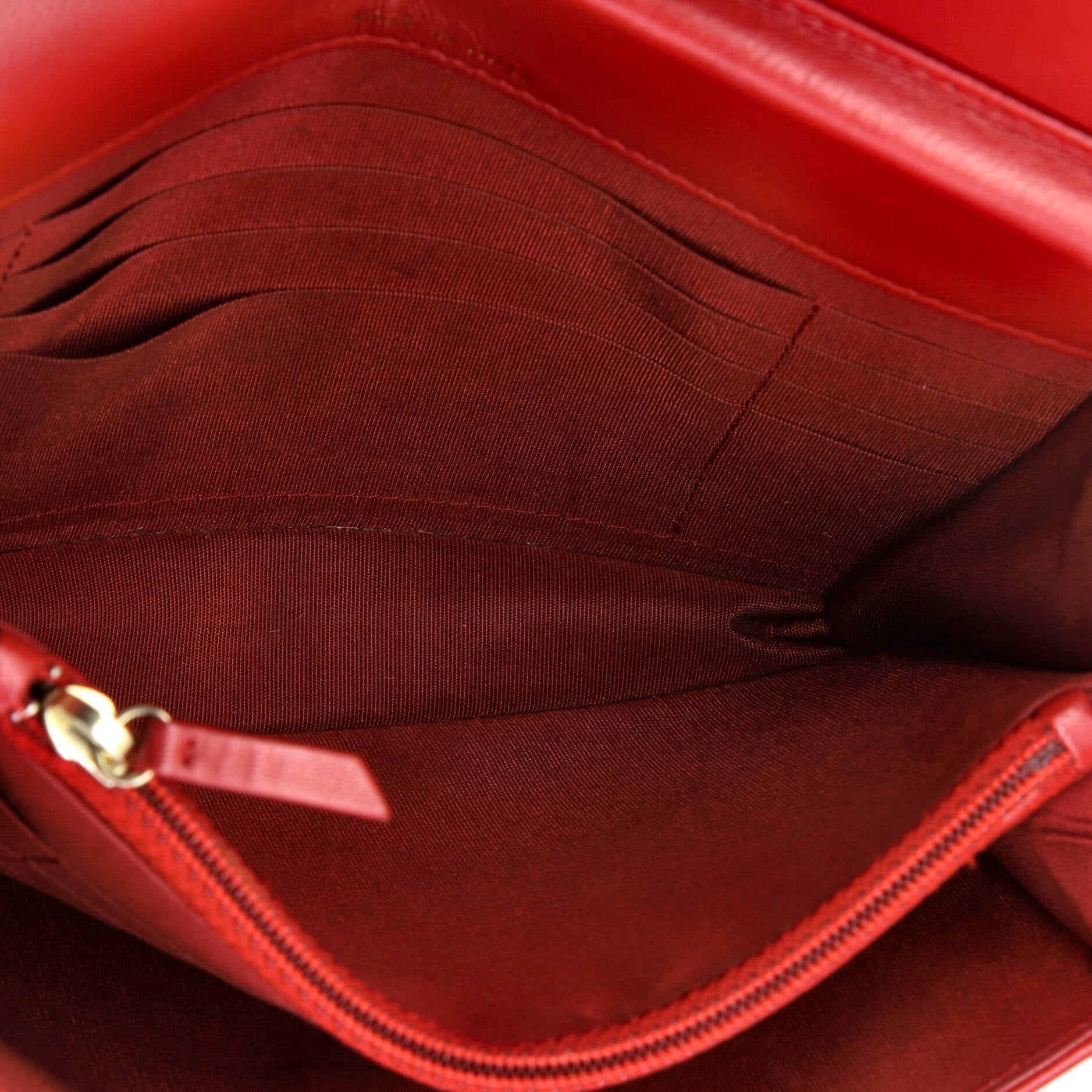 Chanel Square Wallet on Chain Chevron Calfskin
