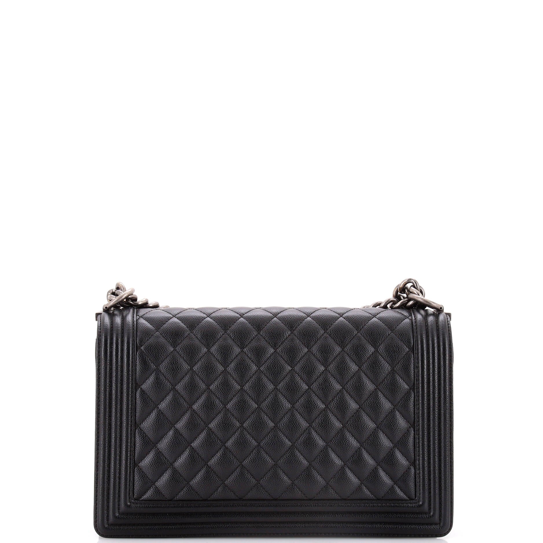 Chanel Boy Flap Bag Quilted Caviar New Medium