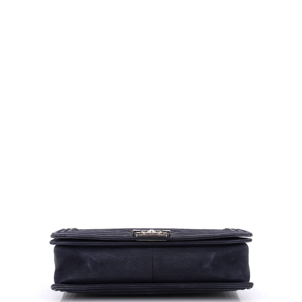 Chanel Boy Flap Bag Quilted Matte Caviar Large