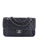 Chanel French Riviera Flap Bag Quilted Caviar Medium