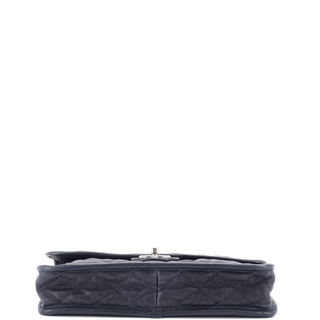 Chanel French Riviera Flap Bag Quilted Caviar Medium