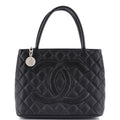 Chanel Medallion Tote Quilted Caviar