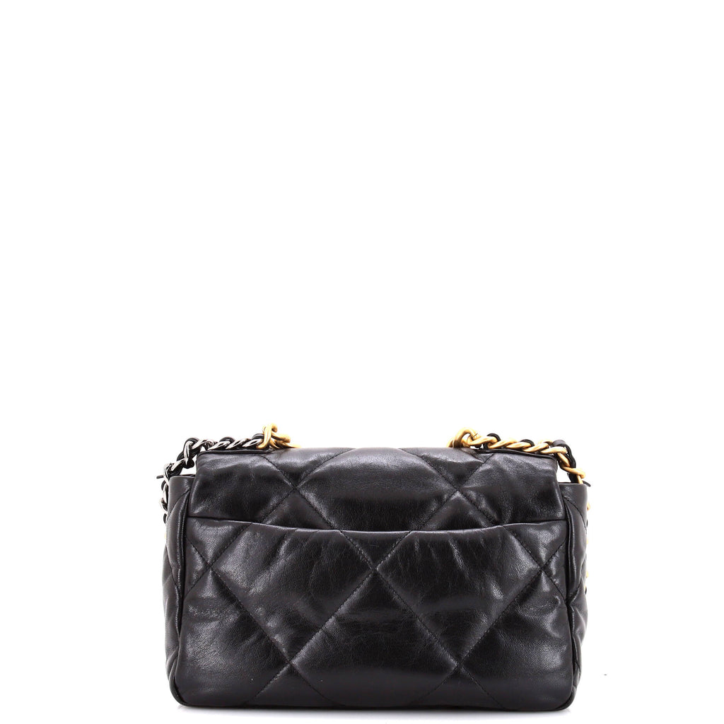 Chanel 19 Flap Bag Quilted Shiny Crumpled Calfskin Medium