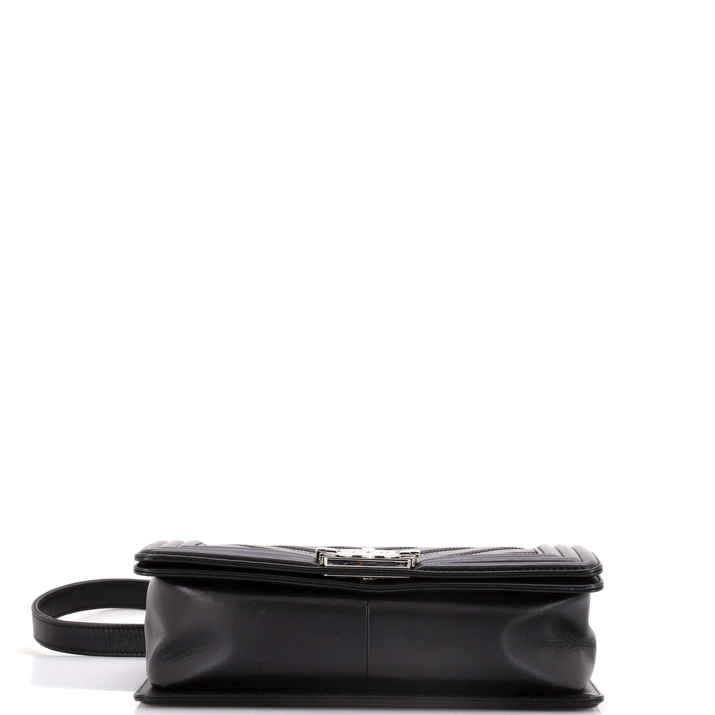 Chanel Boy Flap Bag Chevron Lambskin with Holographic PVC Old Medium