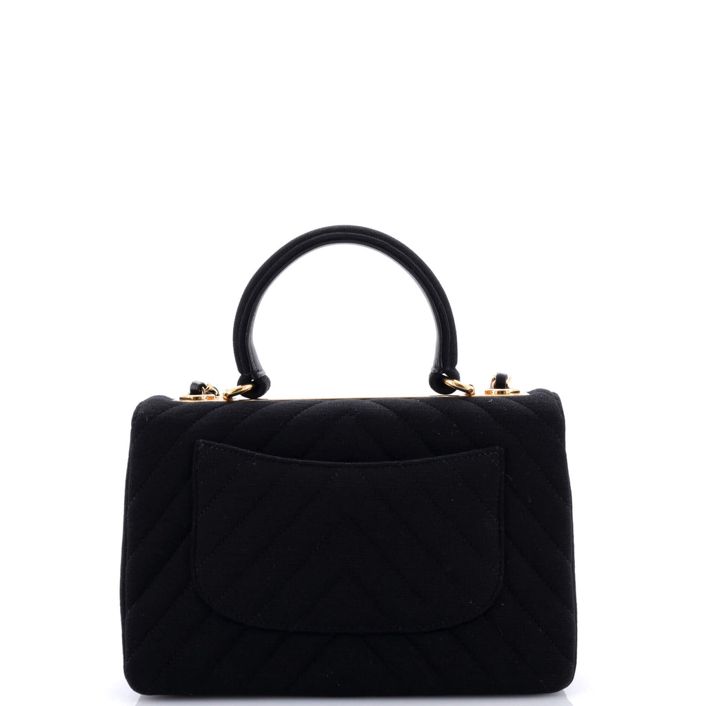 Chanel Trendy CC Top Handle Bag Chevron Jersey Small