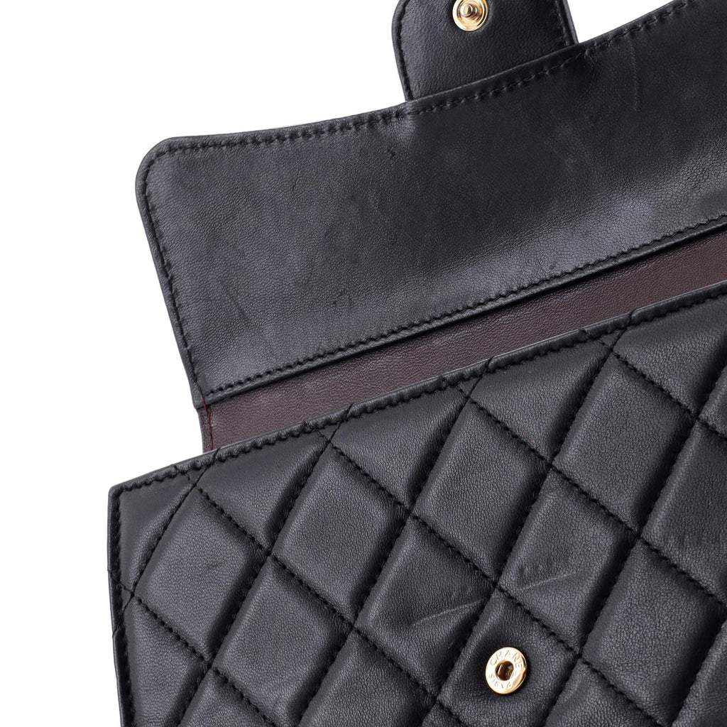 Chanel L-Flap Wallet Quilted Lambskin Long