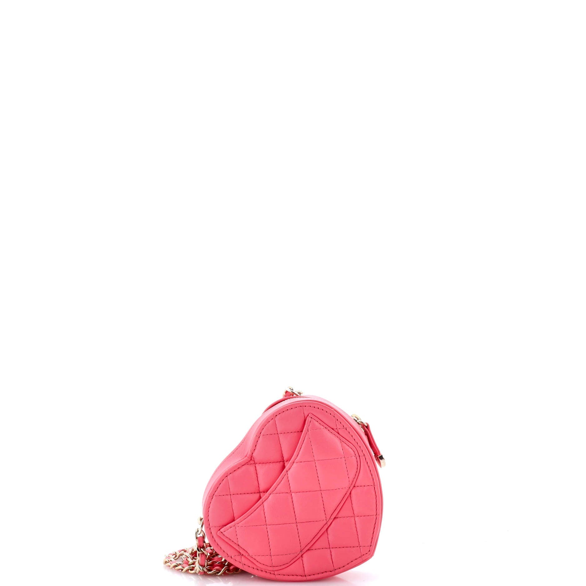 Chanel CC in Love Heart Clutch with Chain Quilted Lambskin
