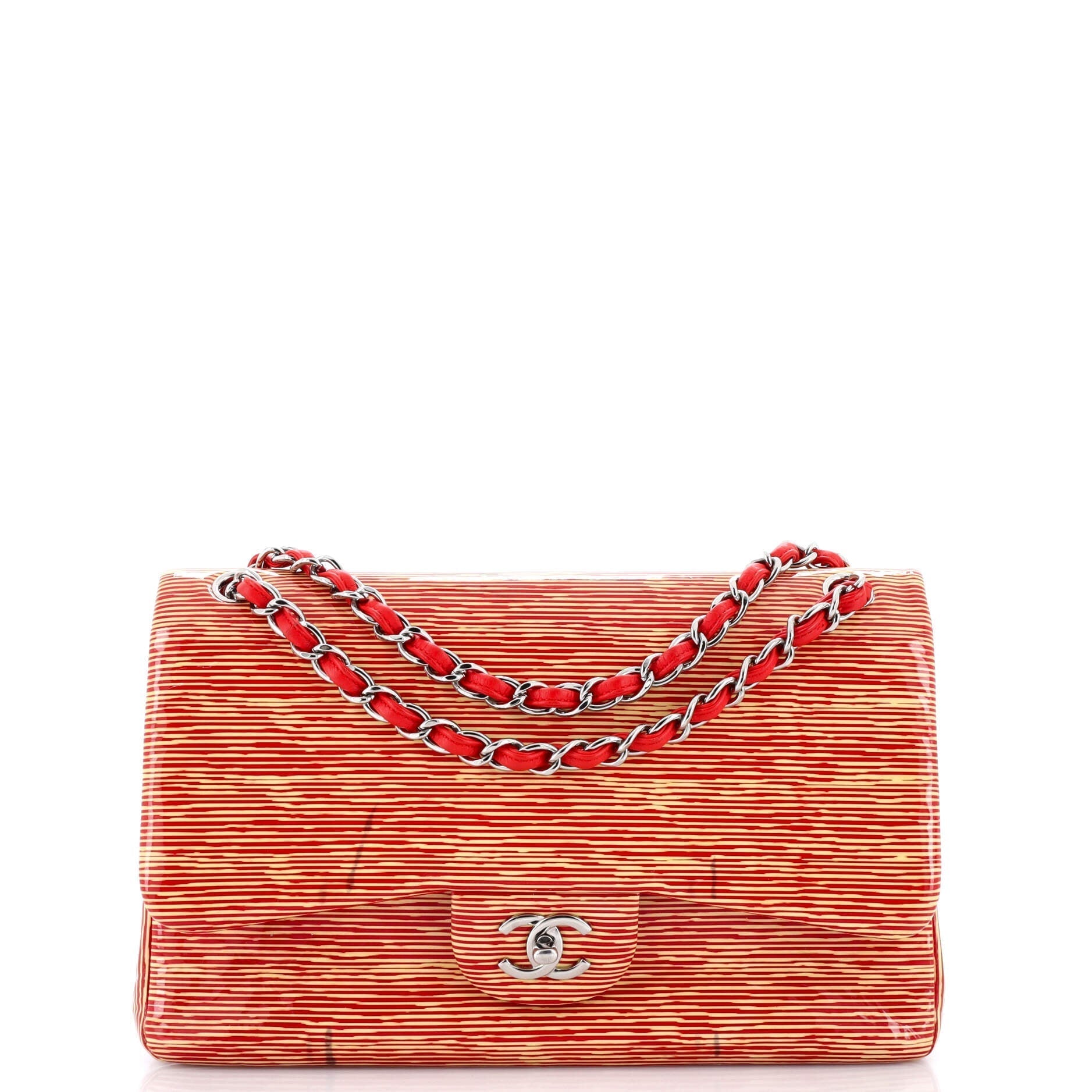 Chanel Classic Double Flap Bag Printed  Jumbo