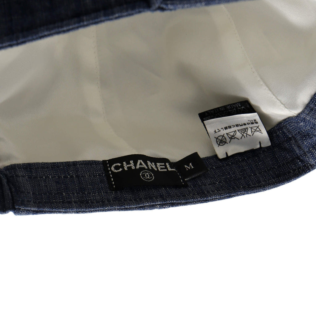 Chanel CC Basbeall Cap Embroidered Denim