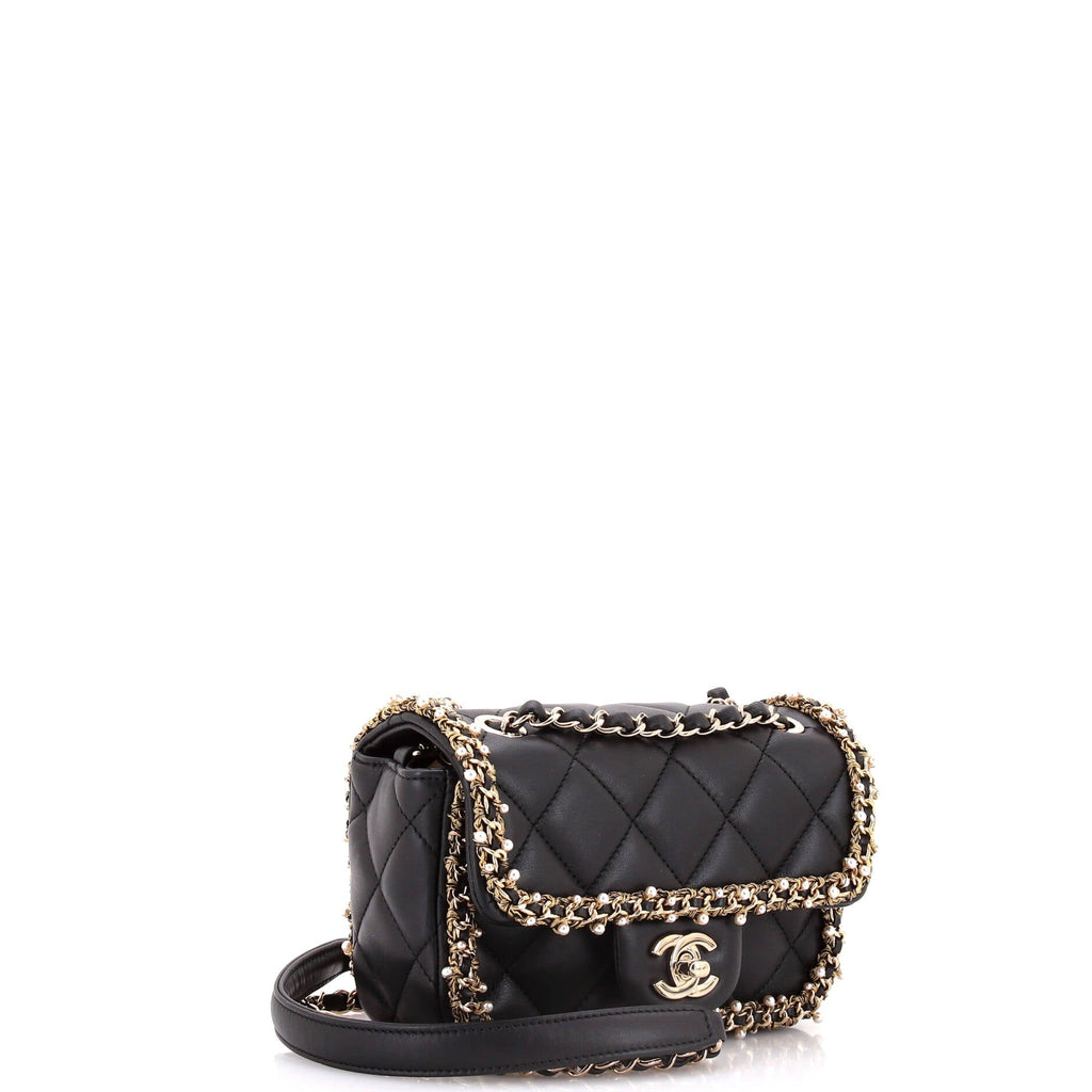 Chanel Pearl Edge Flap Quilted Lambskin Mini
