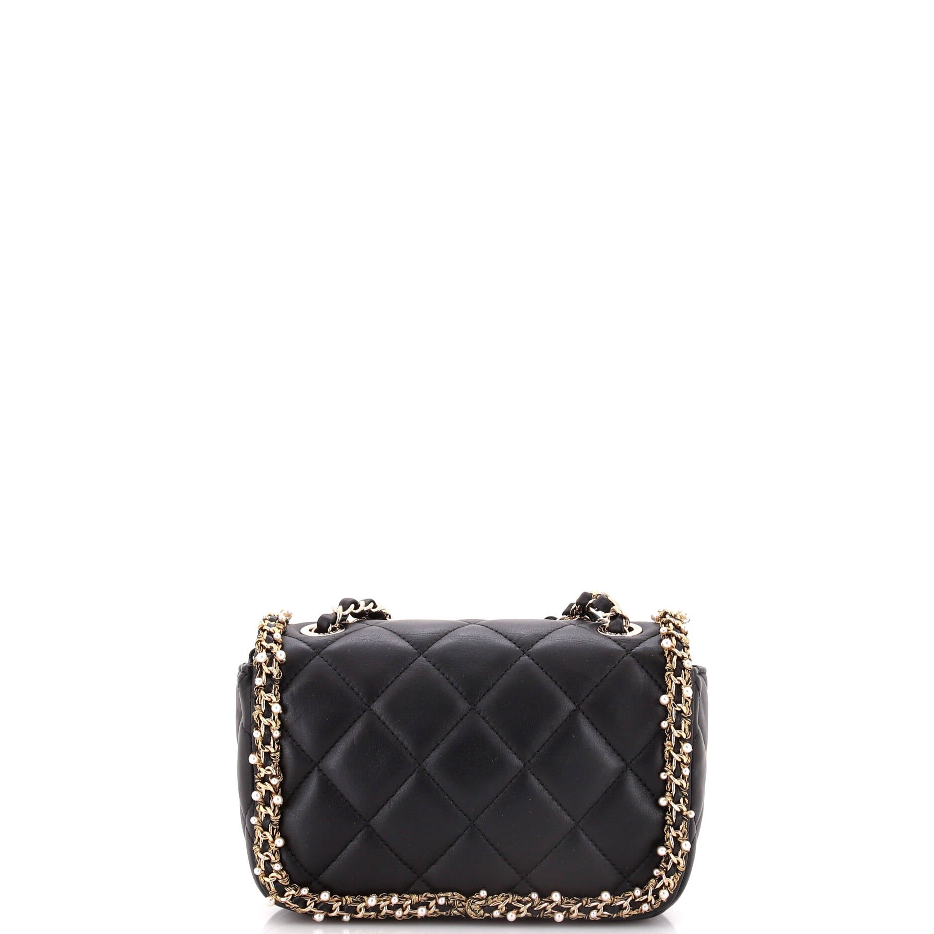 Chanel Pearl Edge Flap Quilted Lambskin Mini