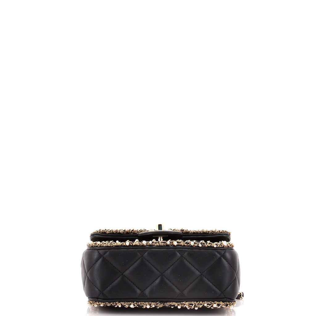 Chanel Pearl Edge Flap Quilted Lambskin Mini