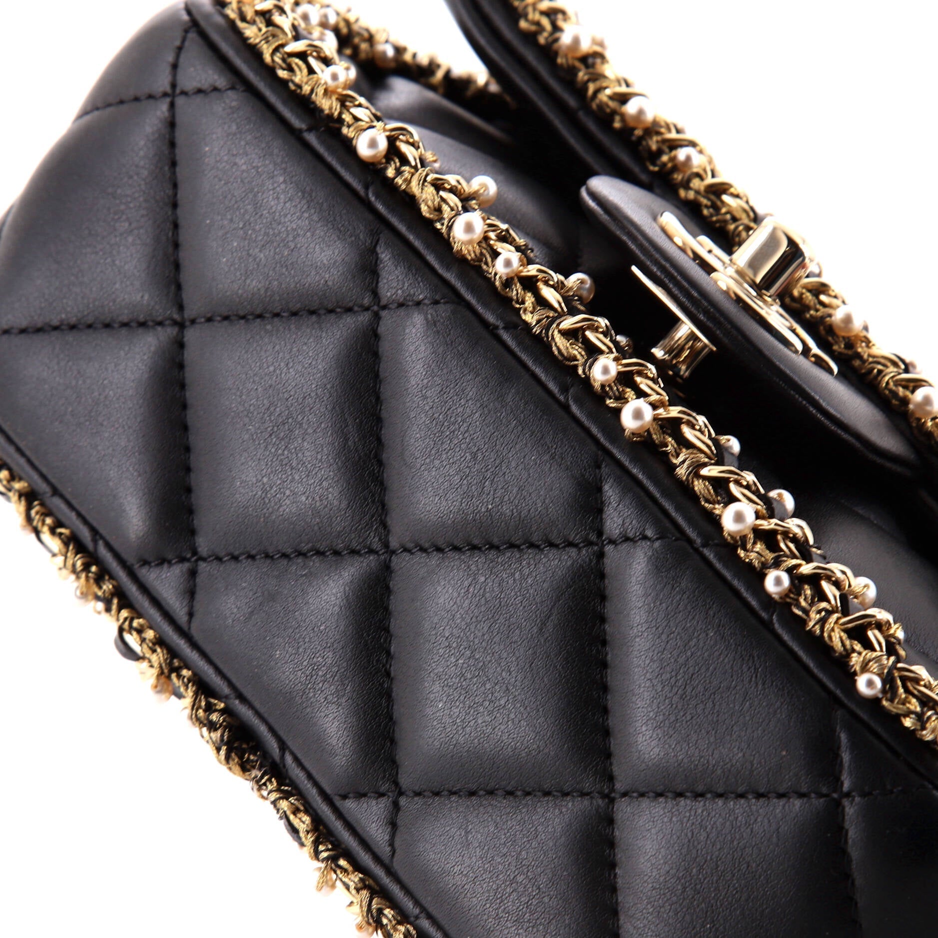 Chanel Pearl Edge Flap Quilted Lambskin Mini